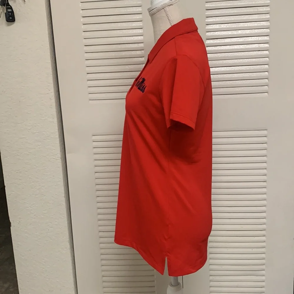 NIKE Ole Miss Red Dri-Fit Polo Shirt